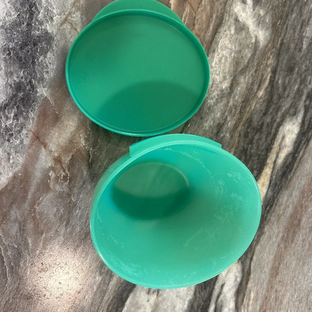 Tupperware Hanging Little Dippers Oval Container 4626A-5 Vintage Green BxPP